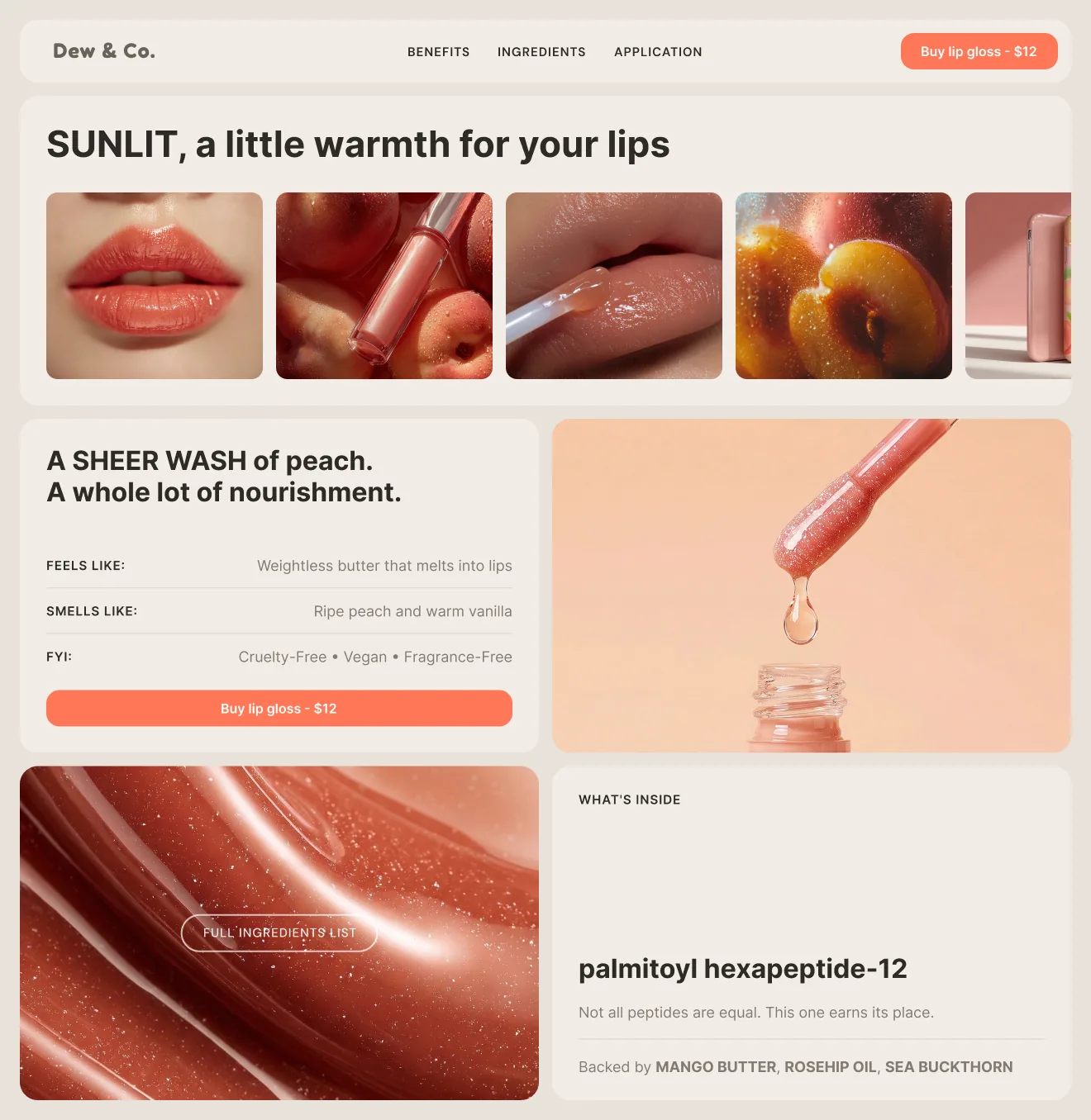 Product page example